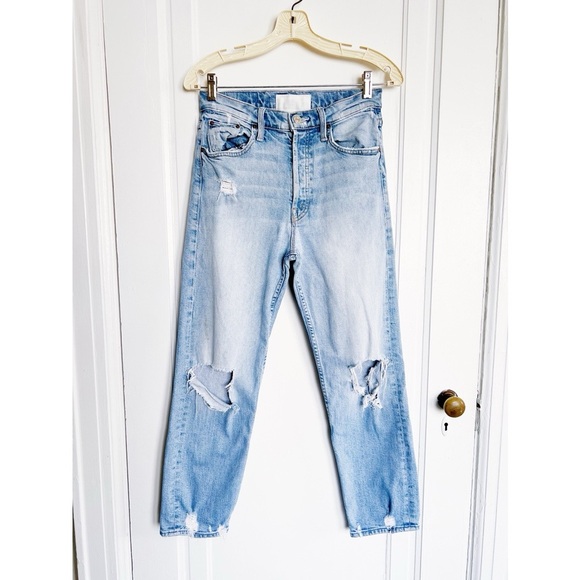 MOTHER • The Tomcat Jeans boyfriend straight leg slim crop The Confession ripped - Picture 2 of 16